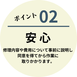 安心の修理内容やお見積り